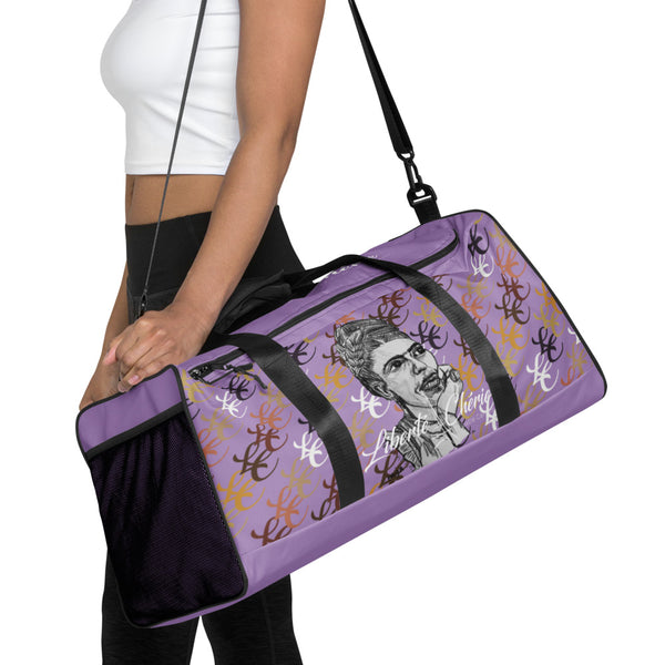 Liberté Chérie™ | <b>Sac De Voyage Féministe Frida Monogramme Lilas</b>
