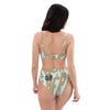 Liberté Chérie™ | <b>Maillot De Bain Éco-Responsable Taille Haute Bleu Ciel Noir Mon Coeur</b>