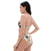 Liberté Chérie™ | <b>Maillot De Bain Éco-Responsable Taille Haute Noir Beige Mon Coeur</b>