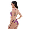 Liberté Chérie™ | <b>Maillot De Bain Éco-Responsable Taille Haute Prune Mon Coeur</b>