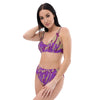 Liberté Chérie™ | <b>Maillot De Bain Éco-Responsable Taille Haute Prune Mon Coeur</b>