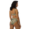 Liberté Chérie™ | <b>Maillot De Bain Éco-Responsable Taille Haute Kaki Beige Mon Coeur</b>