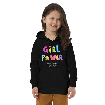 Liberté Chérie™ | <b>Sweat A Capuche Féministe Enfant Girl Power Graphique</b>