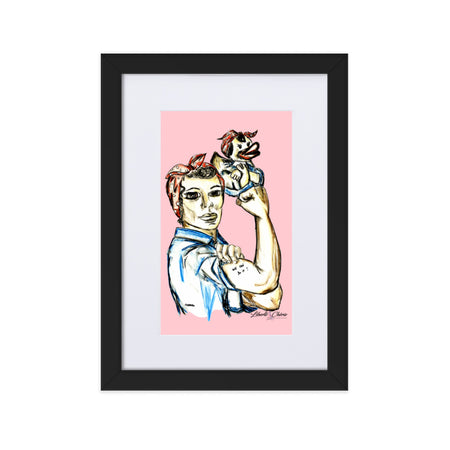 Liberté Chérie™ | <b>Affiche Pop Art Féministe We Can Do It Rose</b>