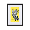 Liberté Chérie™ | <b>Affiche Pop Art Féministe Encadrée : Libéré Jaune</b>
