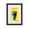 Liberté Chérie™ | <b>Affiche Pop Art Féministe  Encadrée Girl Power Jaune</b>