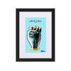 Liberté Chérie™ | <b>Affiche Pop Art Féministe Encadrée Girl Power Bleu</b>
