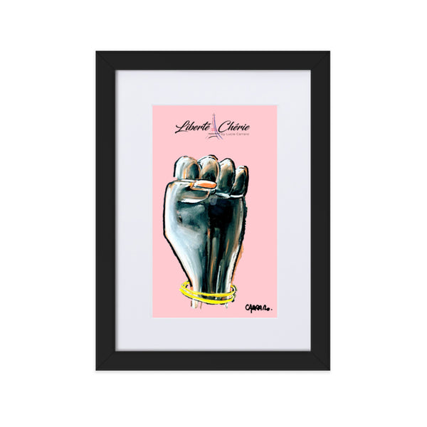 Liberté Chérie™ | <b>Affiche Pop Art Féministe Encadrée Power Rose</b>