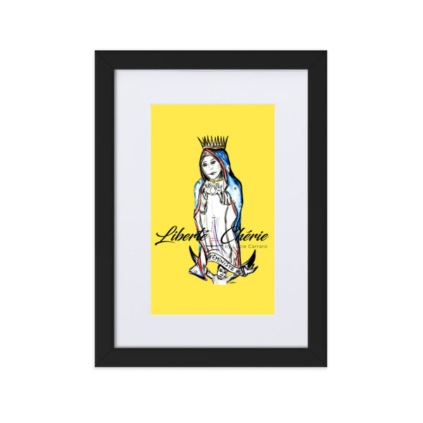 Liberté Chérie™ | <b>Affiche Pop Art Féministe Jaune</b>
