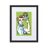 Liberté Chérie™ | <b>Affiche Pop Art Féministe We Can Do It Vert</b>