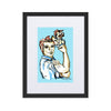 Liberté Chérie™ | <b>Affiche Pop Art Féministe We Can Do It Bleu</b>