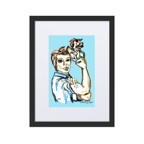 Liberté Chérie™ | <b>Affiche Pop Art Féministe We Can Do It Bleu</b>