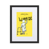 Liberté Chérie™ | <b>Affiche Pop Art Féministe Encadrée Mamie Jaune</b>