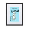 Liberté Chérie™ | <b>Affiche Pop Art Féministe Encadrée Mamie Bleu</b>