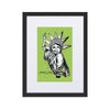 Liberté Chérie™ | <b>Affiche Pop Art Féministe Statut Libéré Vert</b>