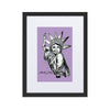 Liberté Chérie™ | <b>Affiche Pop Art Féministe Encadrée Statut : Libéré</b>
