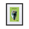 Liberté Chérie™ | <b>Affiche Pop Art Féministe Encadrée Girl Power Vert</b>
