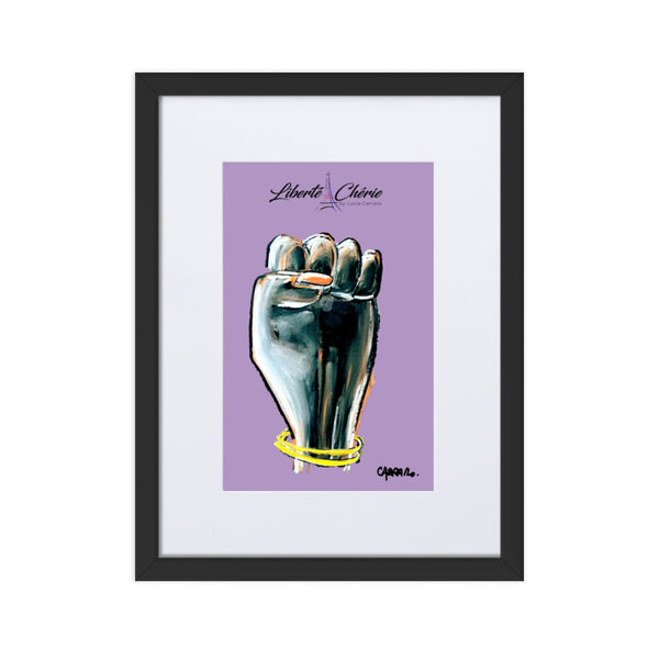 Liberté Chérie™ | <b>Affiche Pop Art Féministe Encadrée Girl Power Lilas</b>