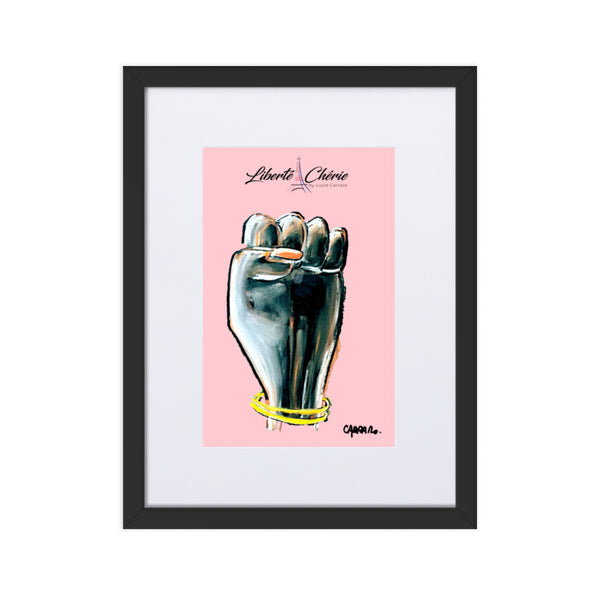 Liberté Chérie™ | <b>Affiche Pop Art Féministe Encadrée Power Rose</b>