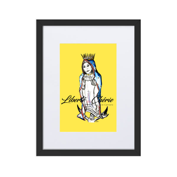 Liberté Chérie™ | <b>Affiche Pop Art Féministe Jaune</b>