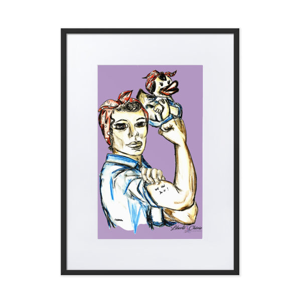 Liberté Chérie™ | <b>Affiche Pop Art Féministe We Can Do It Lilas</b>