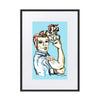 Liberté Chérie™ | <b>Affiche Pop Art Féministe We Can Do It Bleu</b>