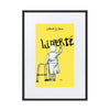 Liberté Chérie™ | <b>Affiche Pop Art Féministe Encadrée Mamie Jaune</b>