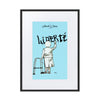 Liberté Chérie™ | <b>Affiche Pop Art Féministe Encadrée Mamie Bleu</b>