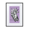 Liberté Chérie™ | <b>Affiche Pop Art Féministe Encadrée Statut : Libéré</b>