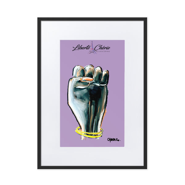 Liberté Chérie™ | <b>Affiche Pop Art Féministe Encadrée Girl Power Lilas</b>