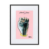 Liberté Chérie™ | <b>Affiche Pop Art Féministe Encadrée Power Rose</b>