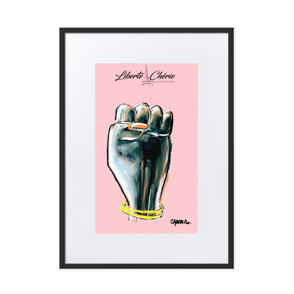 Liberté Chérie™ | <b>Affiche Pop Art Féministe Encadrée Power Rose</b>