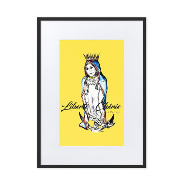 Liberté Chérie™ | <b>Affiche Pop Art Féministe Jaune</b>