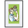 Liberté Chérie™ | <b>Affiche Pop Art Féministe We Can Do It Vert</b>