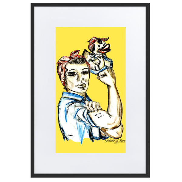 Liberté Chérie™ | <b>Affiche Pop Art Féministe We Can Do It Jaune</b>