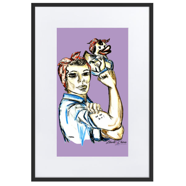 Liberté Chérie™ | <b>Affiche Pop Art Féministe We Can Do It Lilas</b>