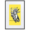 Liberté Chérie™ | <b>Affiche Pop Art Féministe Encadrée : Libéré Jaune</b>