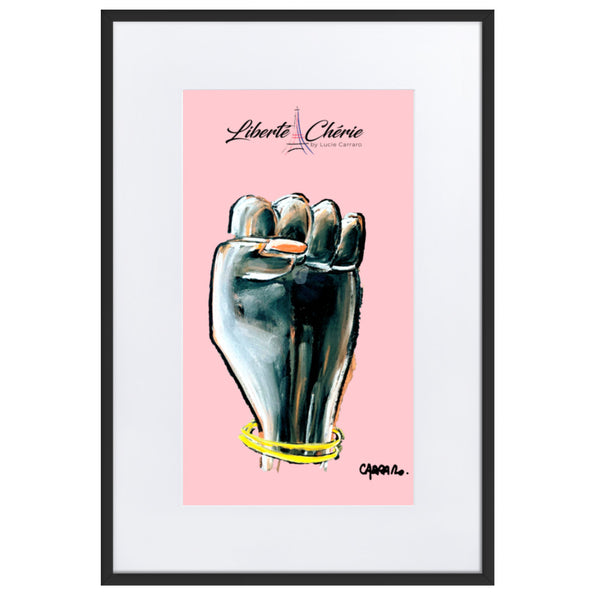 Liberté Chérie™ | <b>Affiche Pop Art Féministe Encadrée Power Rose</b>