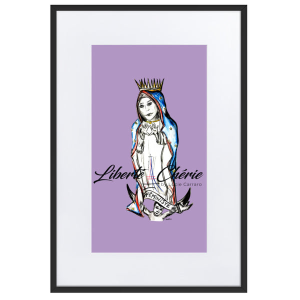 Liberté Chérie™ | <b>Affiche Pop Art Féministe Lilas</b>