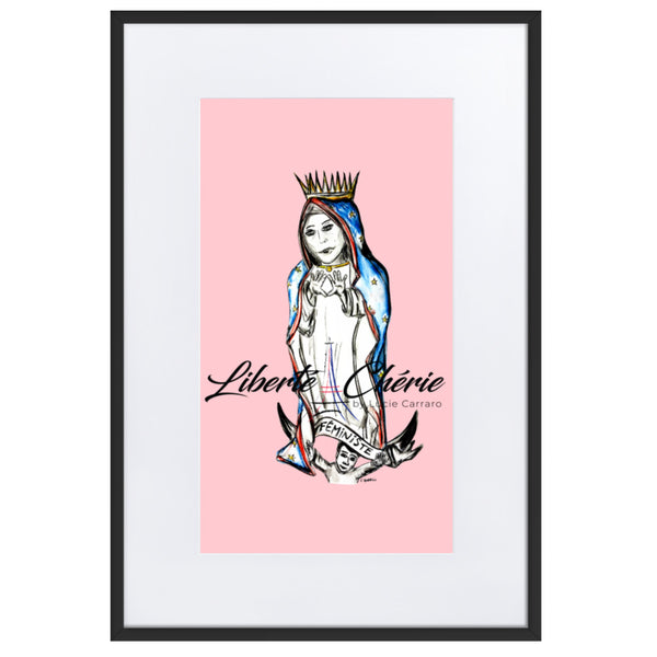 Liberté Chérie™ | <b>Affiche Pop Art Féministe Rose</b>