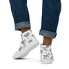 Liberté Chérie™ | <b>Baskets Féministes Hautes En Toile Homme Votez Coco Blanche</b>
