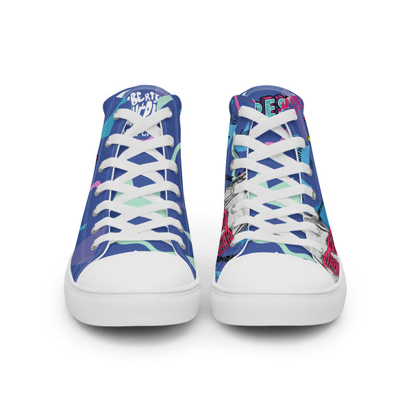 Liberté Chérie™ | <b>Baskets Féministes Hautes En Toile Homme Simone 90' </b>