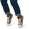 Liberté Chérie™ | <b>Baskets Féministes Hautes En Toile Homme Votez Simone Marron</b>