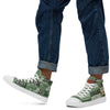 Liberté Chérie™ | <b>Baskets Féministes Hautes En Toile Homme Votez Simone Vert Olive</b>
