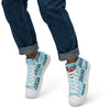 Liberté Chérie™ | <b>Baskets Féministes Hautes En Toile Homme Votez Simone Bleu Clair</b>