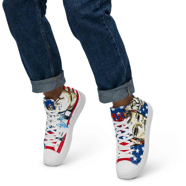 Liberté Chérie™ | <b>Baskets Féministes Hautes En Toile Homme We Can Do it</b>