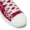 Liberté Chérie™ | <b>Baskets Féministes Hautes En Toile Homme Votez Coco Grenat</b>