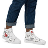 Liberté Chérie™ | <b>Baskets Féministes Hautes En Toile Homme Votez Coco Blanche</b>