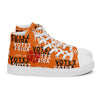 Liberté Chérie™ | <b>Baskets Féministes Hautes En Toile Homme Votez Frida Orange</b>