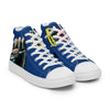 Liberté Chérie™ | <b>Baskets Féministes Hautes En Toile Homme Girl Power Marine</b>